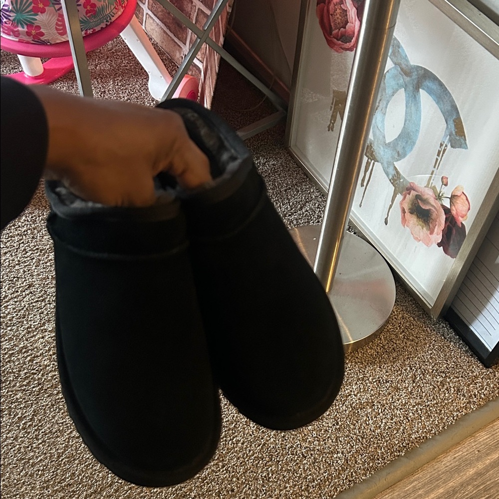 UGG Women's Classic Black Slippers